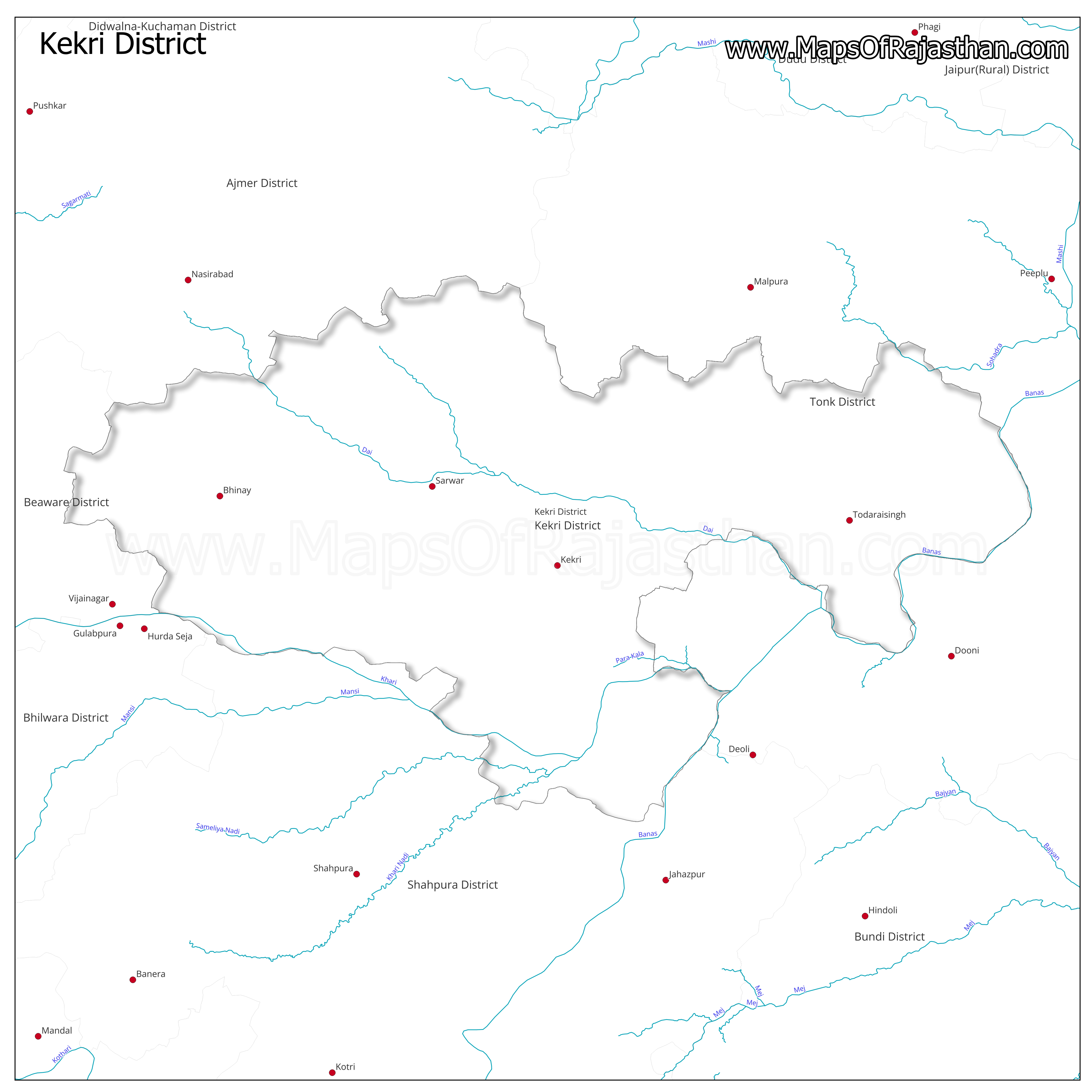 Kekri District : Rivers Map