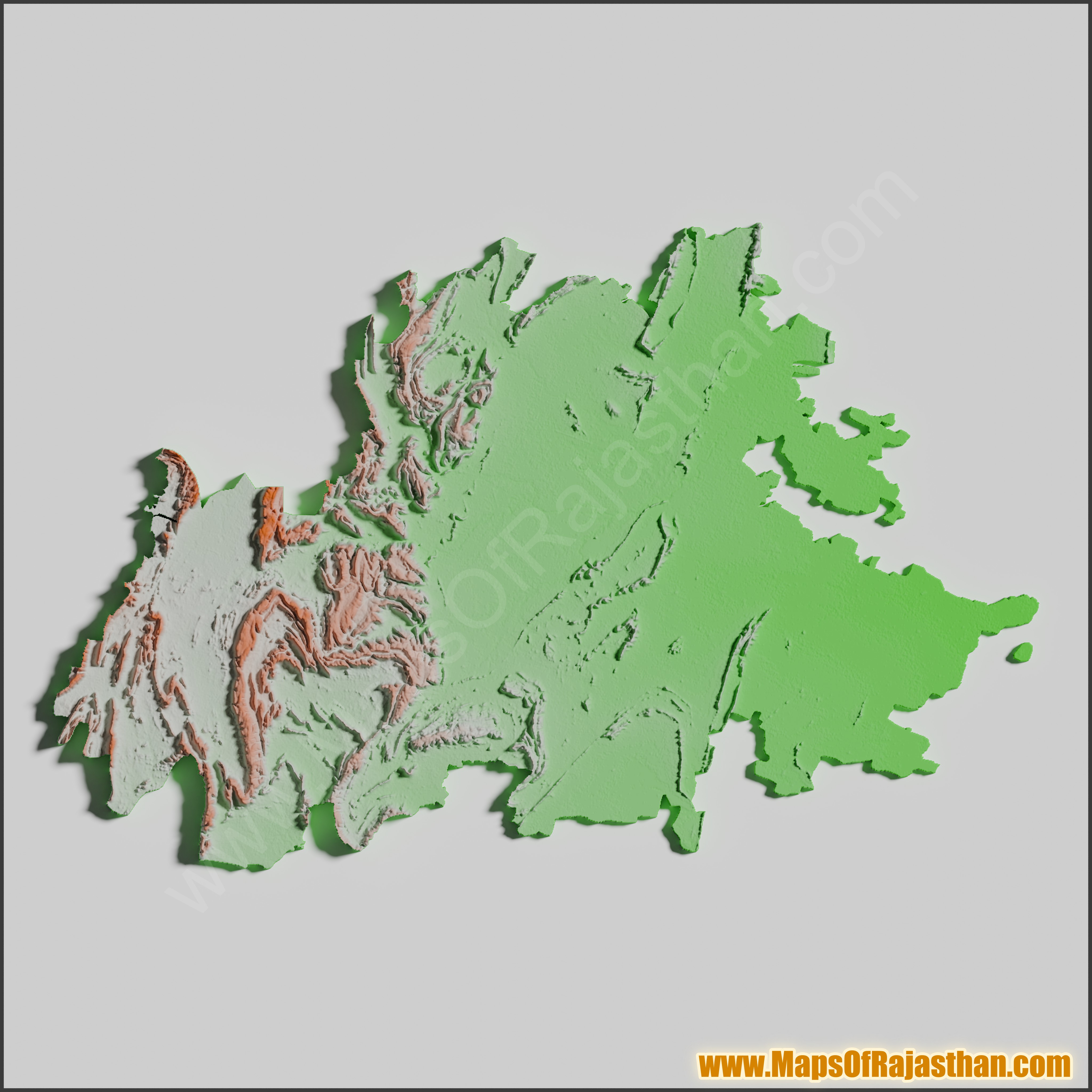 Alwar District Tricolor Map - www.mapsofrajasthan.com