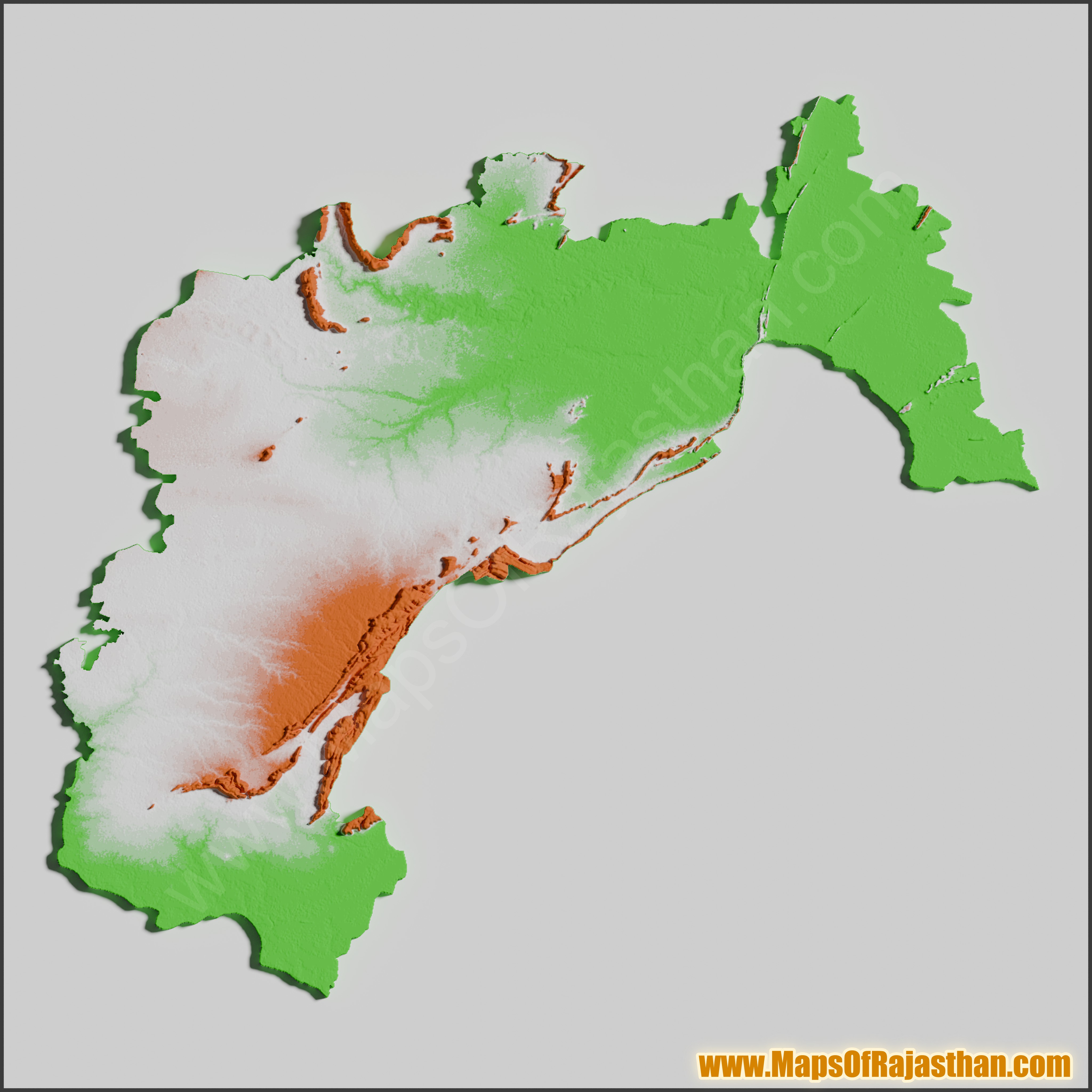 Dausa District Tricolor Map - www.mapsofrajasthan.com
