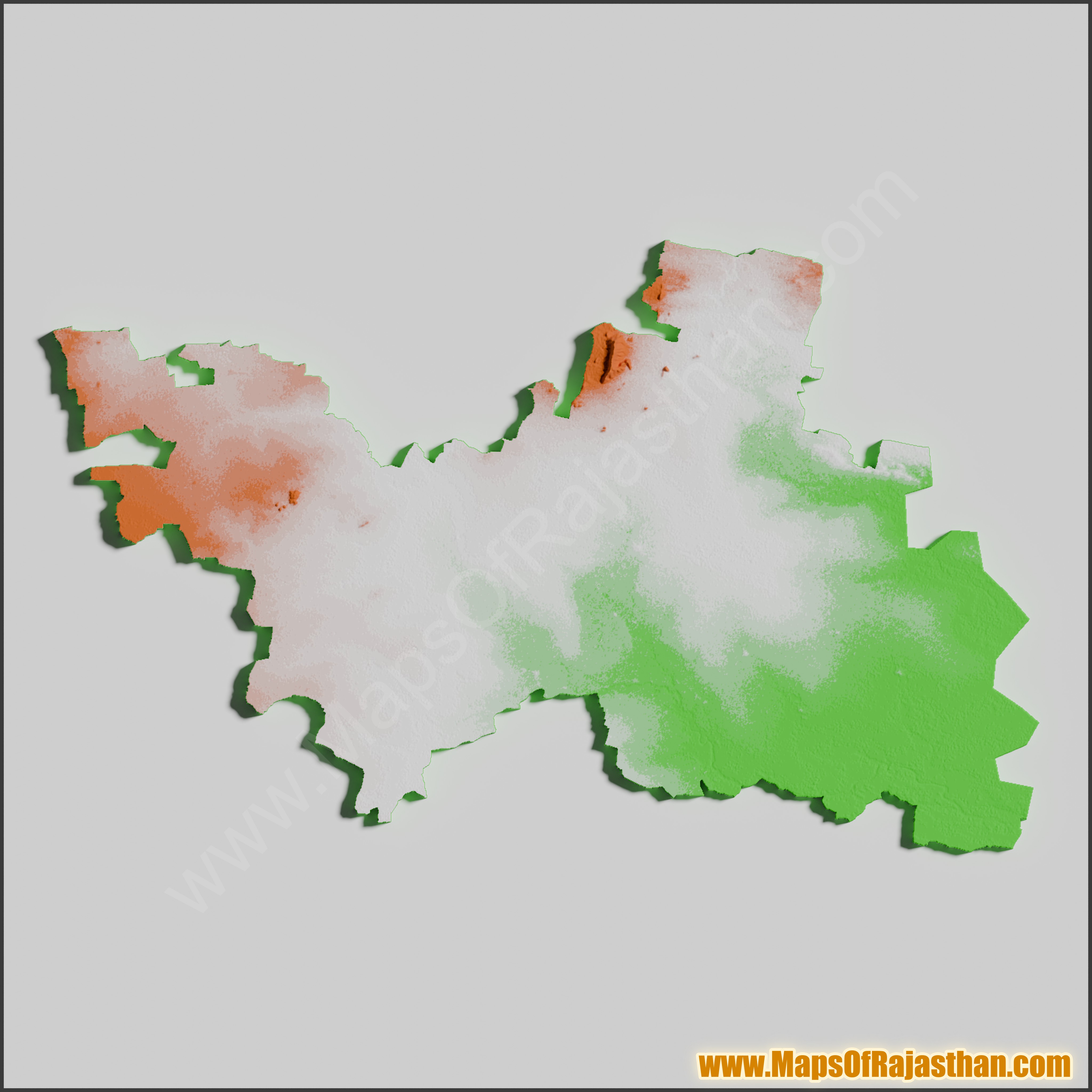 Dudu District Tricolor Map - www.mapsofrajasthan.com