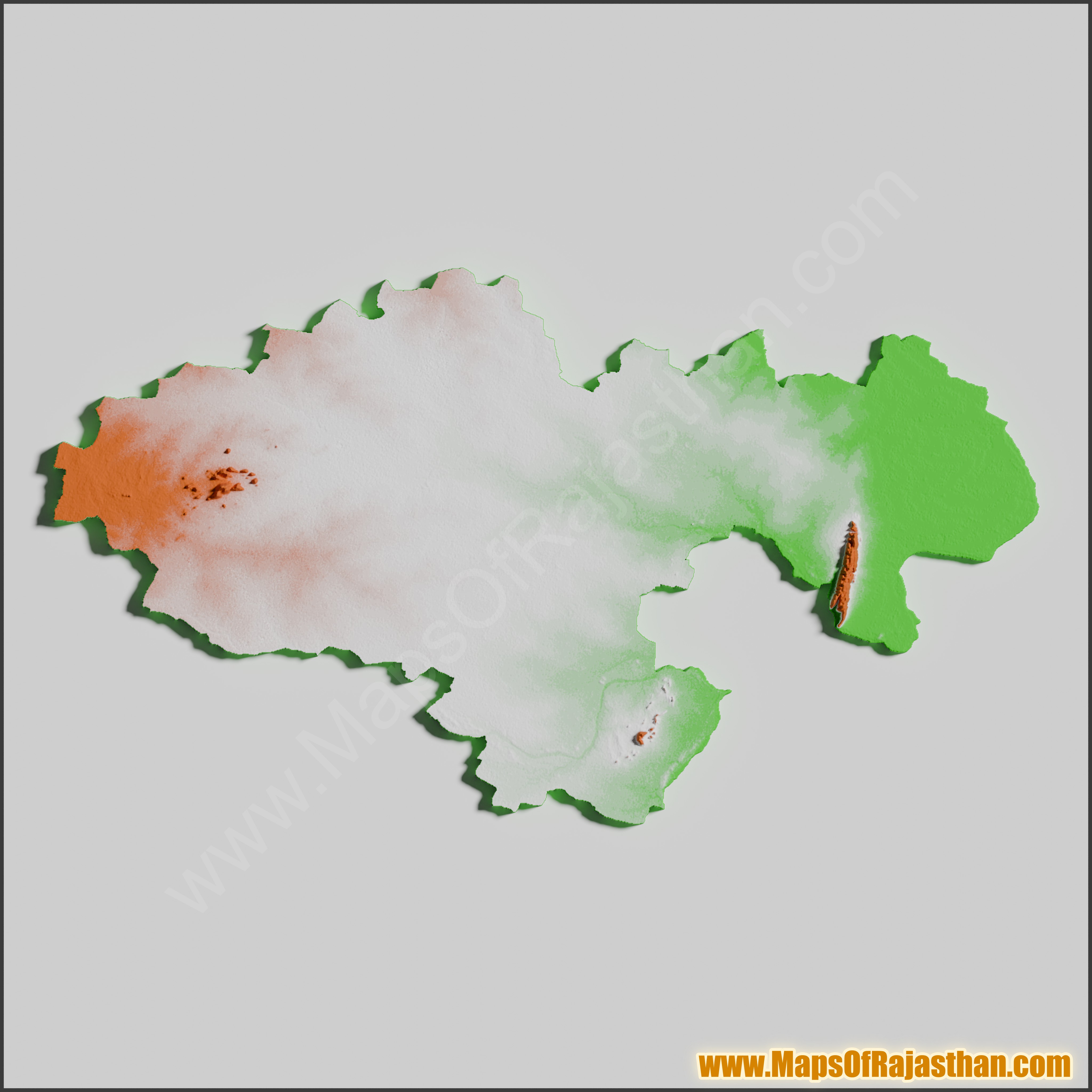 Kekri District Tricolor Map - www.mapsofrajasthan.com