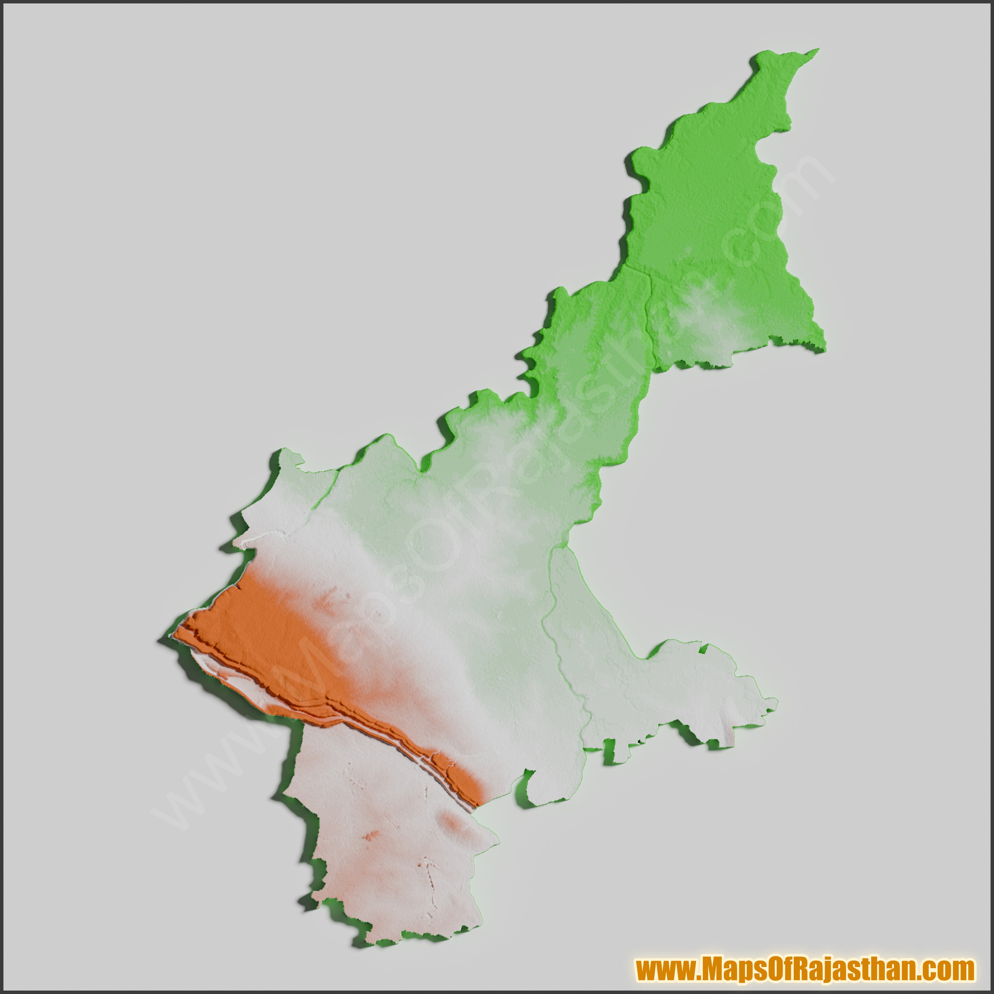 Kota District Tricolor Map - www.mapsofrajasthan.com
