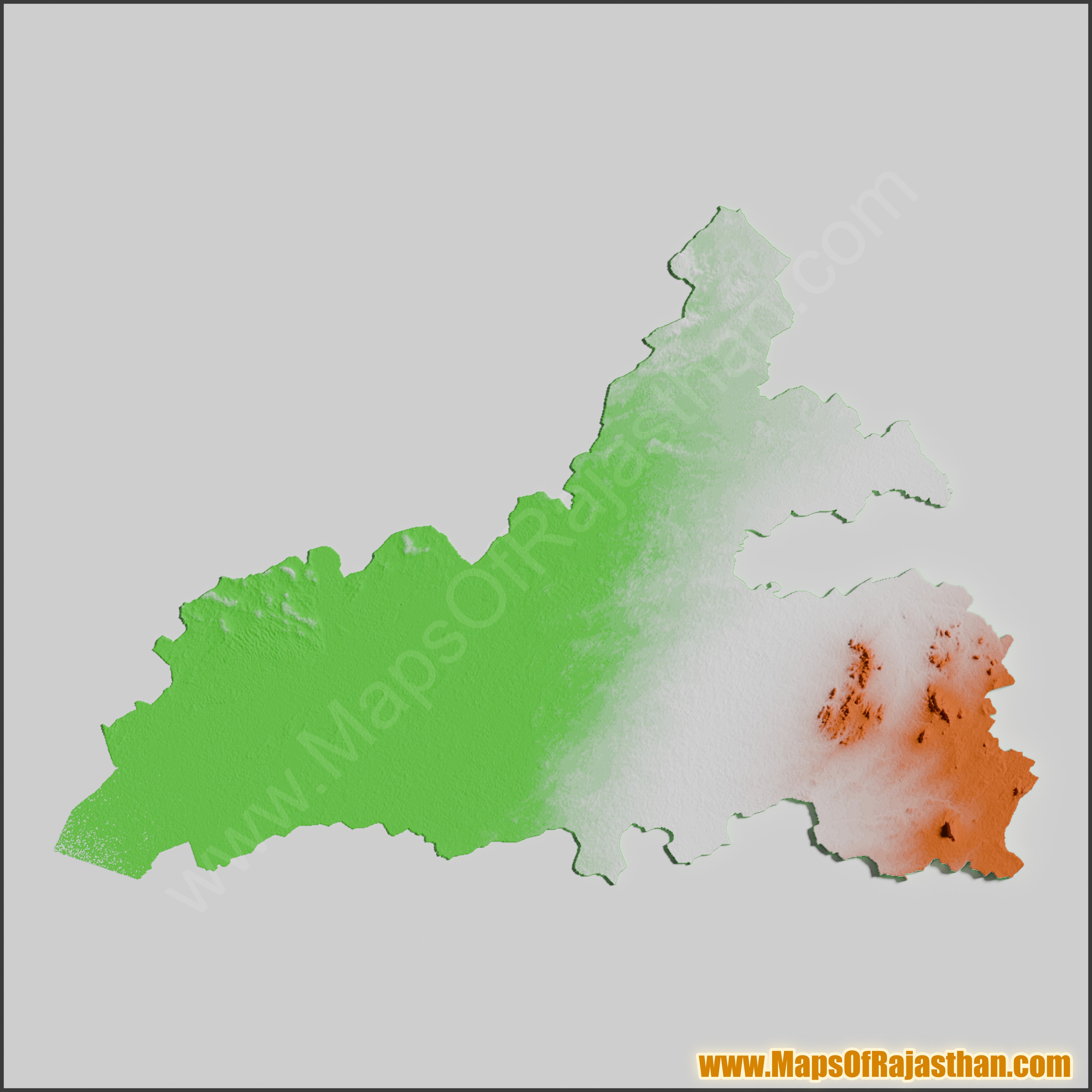Sanchore District Tricolor Map - www.mapsofrajasthan.com