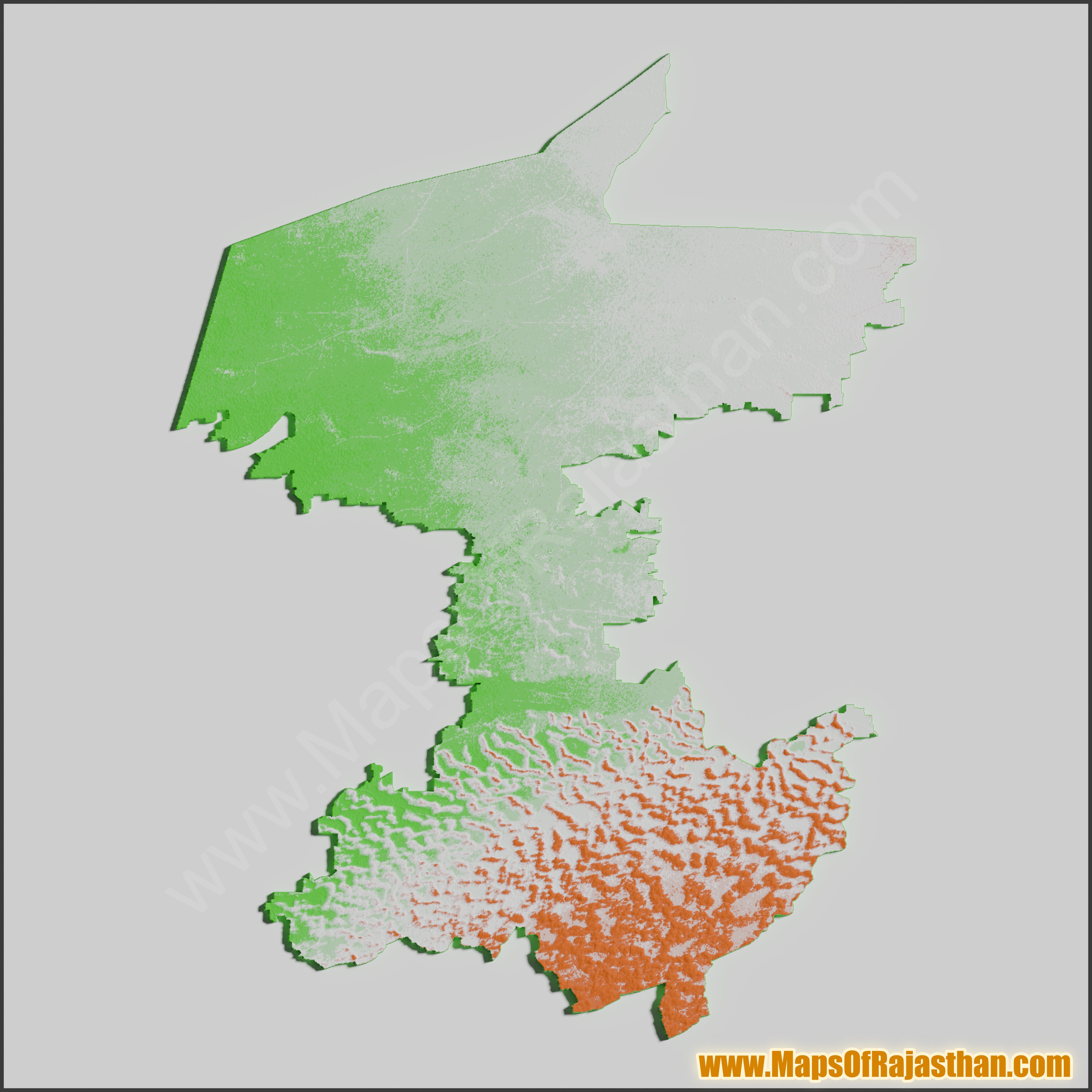 Shri Ganganagar District Tricolor Map - www.mapsofrajasthan.com