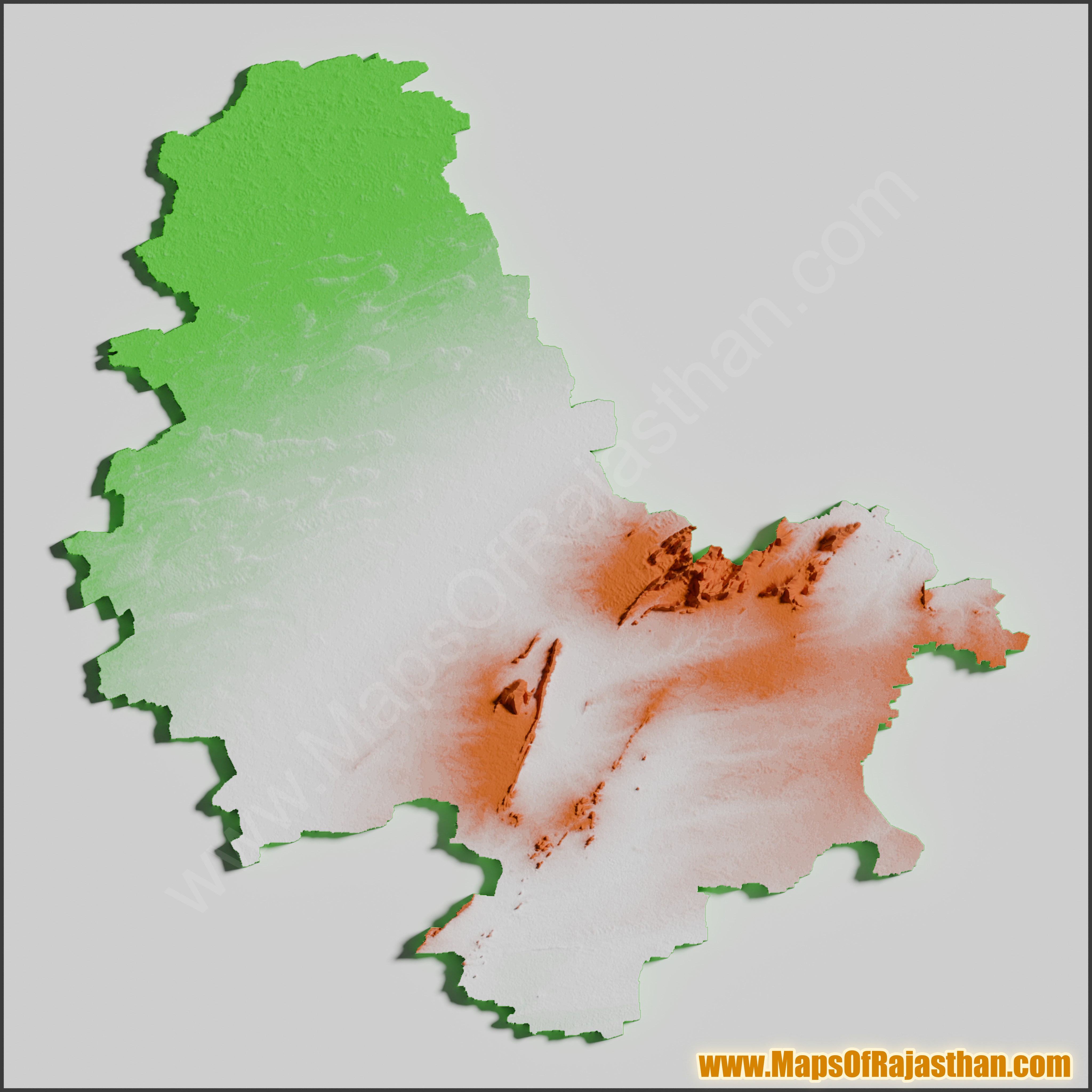 Sikar District Tricolor Map - www.mapsofrajasthan.com